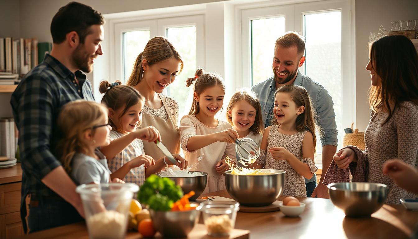Familienerlebnis beim gemeinsamen Kochen