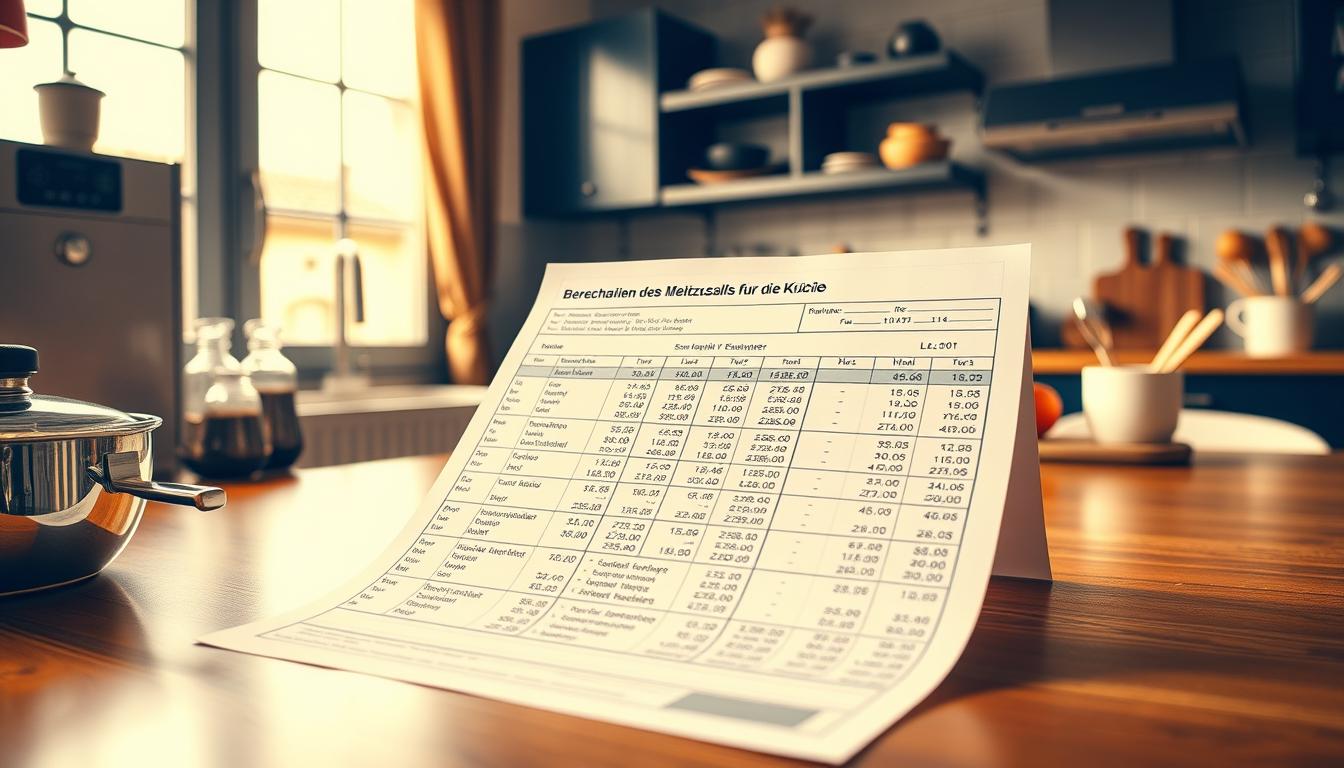 Küchenmietberechnung
